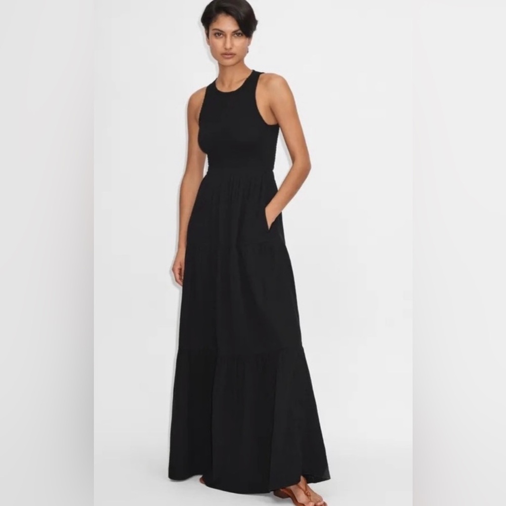 ME+EM Black Sleeveless Maxi Dress